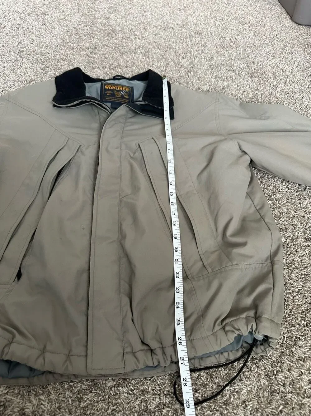 john rich and bros woolrich nylon bommer jacket men’s L outdoors zip up in ash